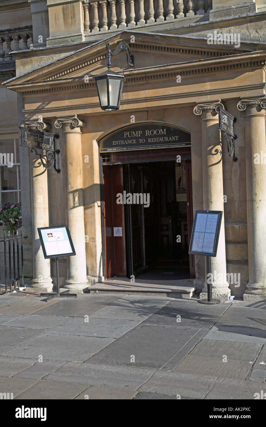 Pump Rooms and Roman Baths entrance Bath Somerset England Stock Photo