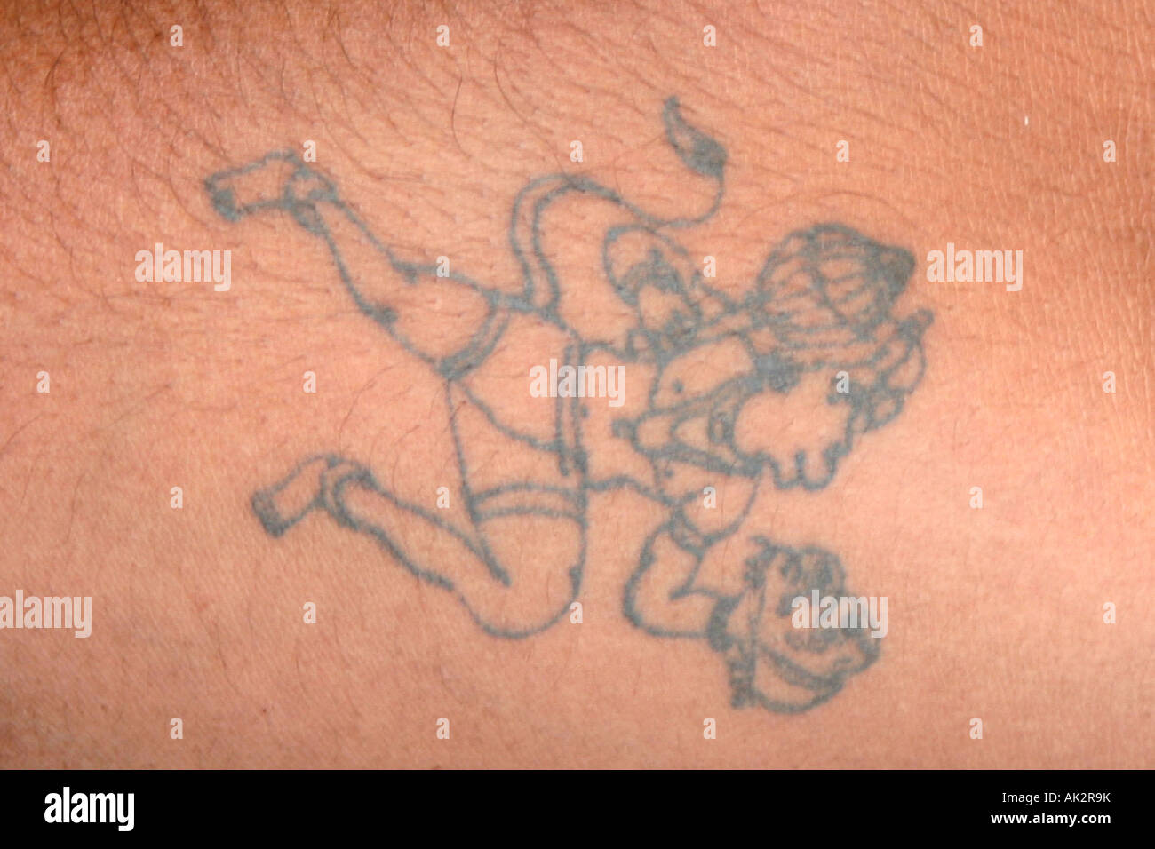 Hanuman tatoo Stock Photo