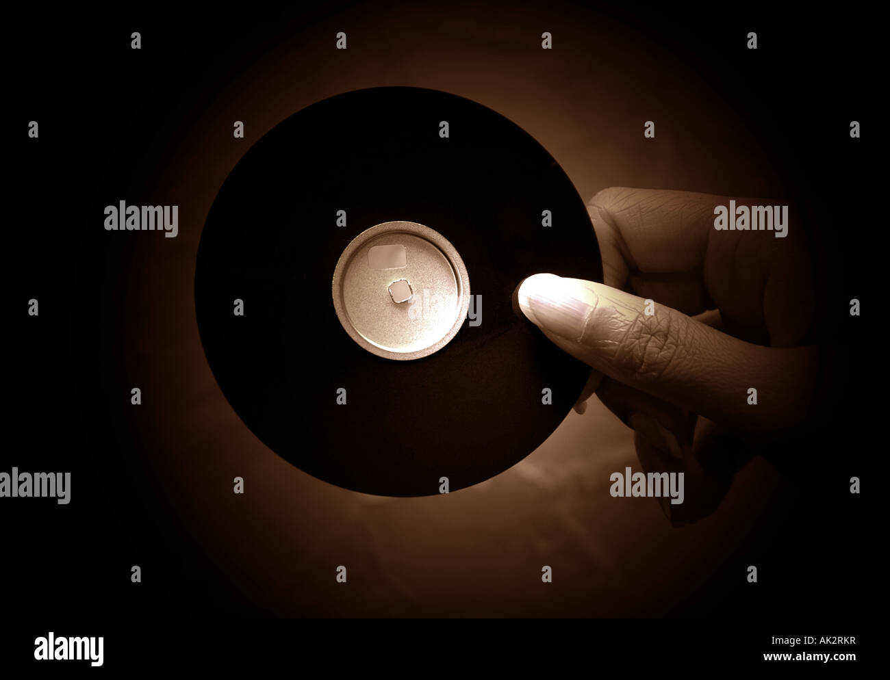 Person holding a floppy disk Stock Photo Alamy