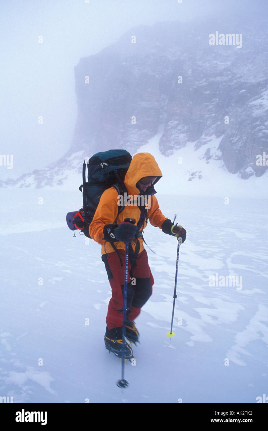 Climber backpack trekking poles hi-res stock photography and images - Alamy