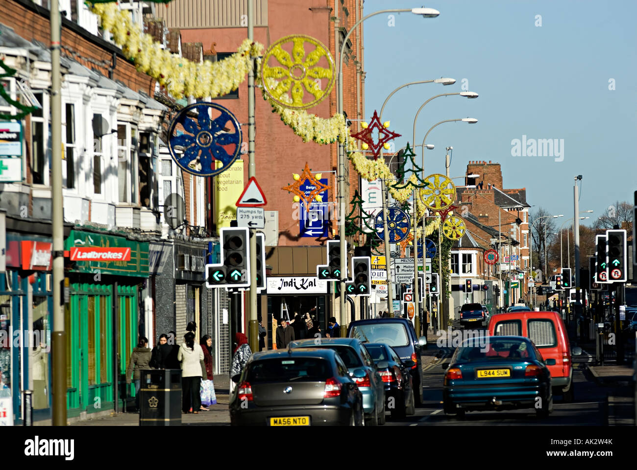 belgrave road in Leicester this is a famous long street in Leicester