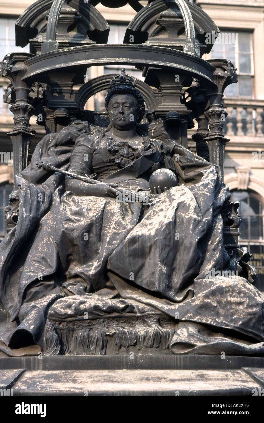 Queen Victoria statue in Newcastle Stock Photo