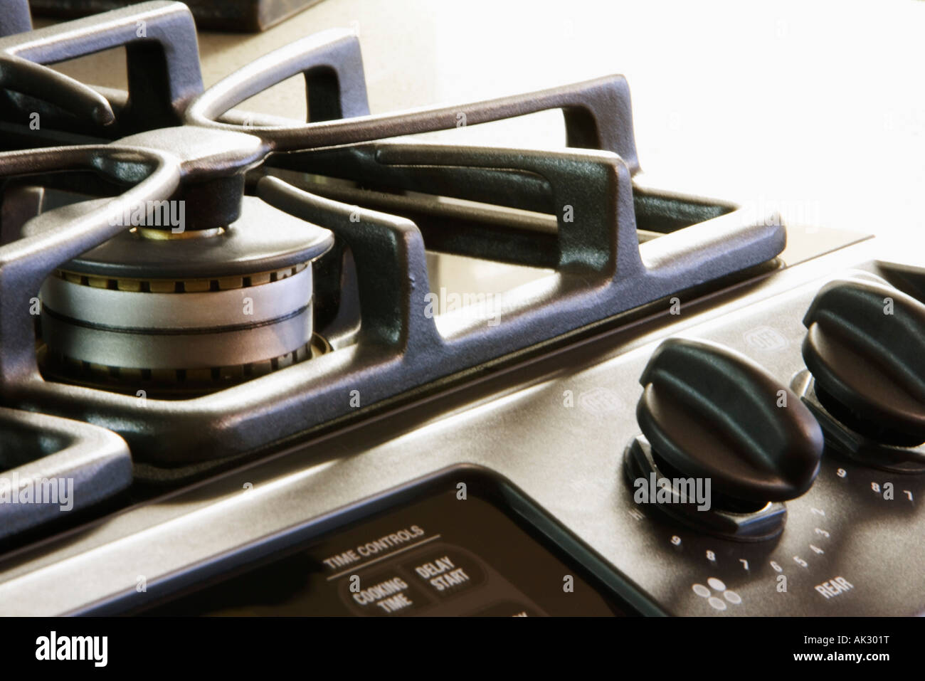 Gas Stovetop Detail Stock Photo Alamy