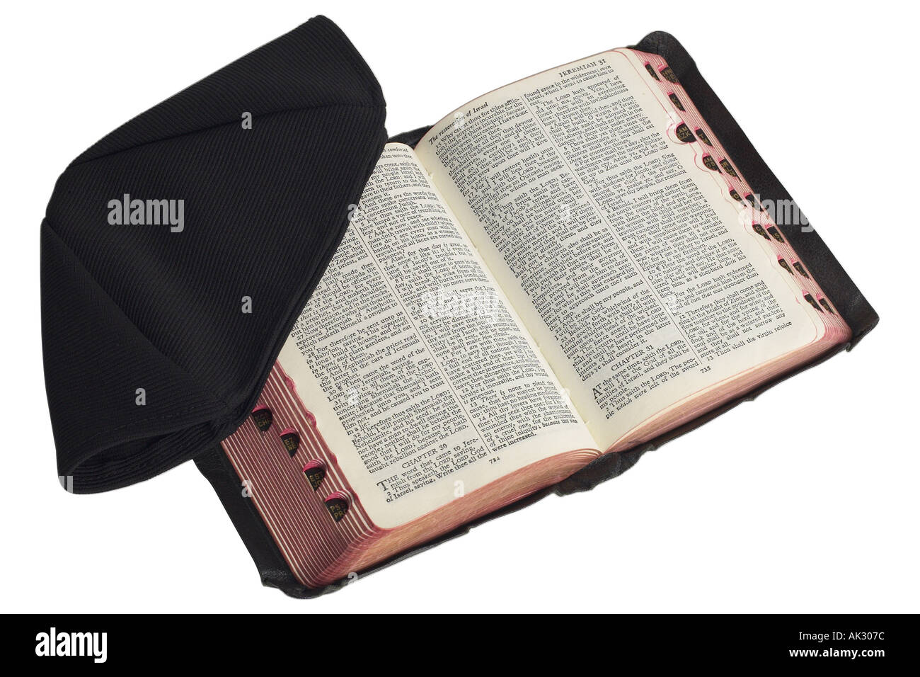 Bible with yarmulke Stock Photo