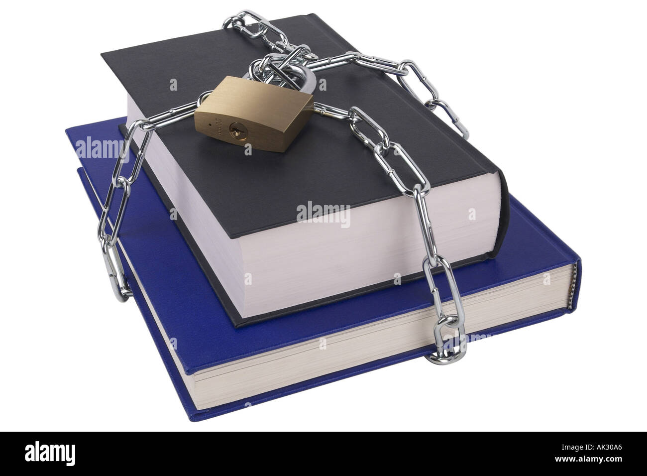 Books lock chain BE 2 Stock Photo Alamy