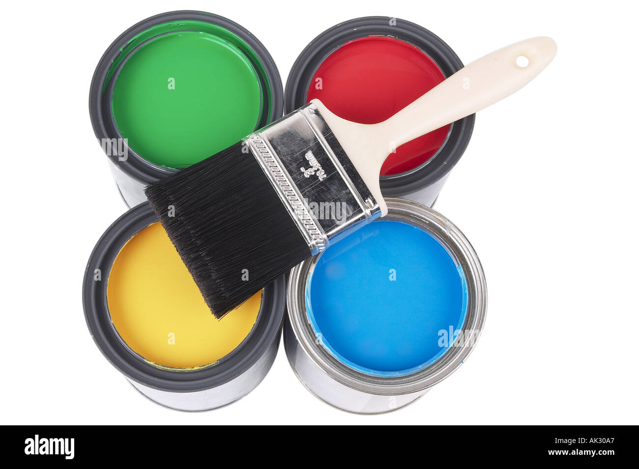 Paint Cans Brush BE 2 Stock Photo Alamy