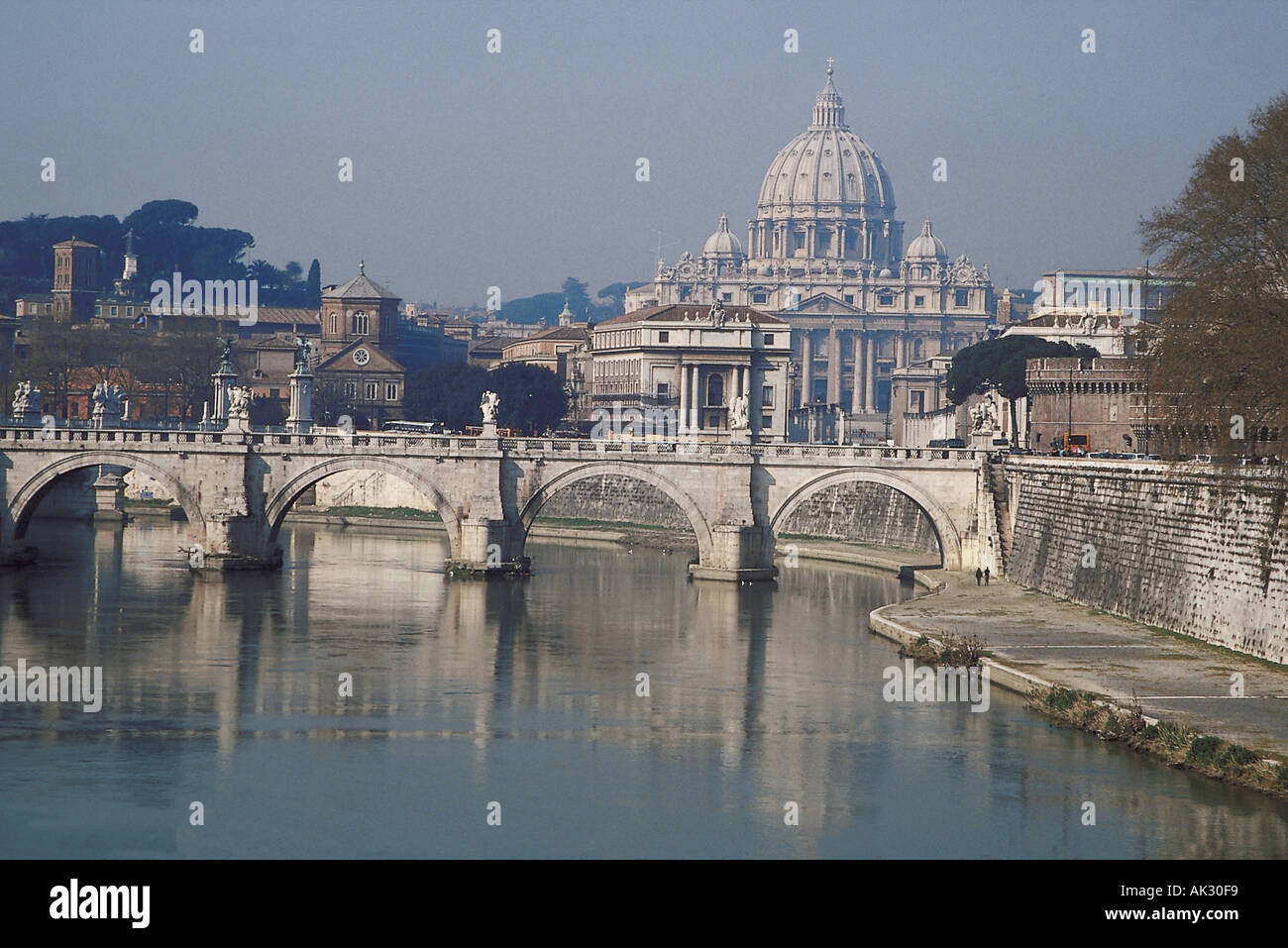 The Vatican and River Tiber Lazio Rome Italy Stock Photo