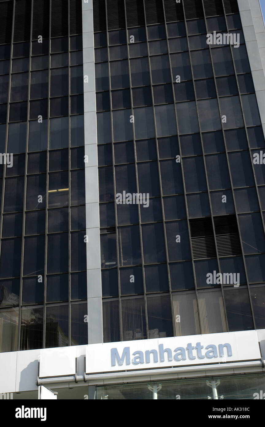 NY highrise high rise high rise building partial vertical Stock Photo ...