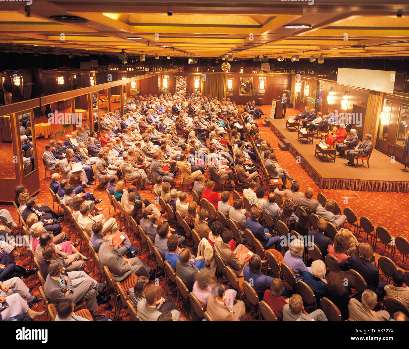 Indoor conference crowd. Audience at seminar Stock Photo Alamy