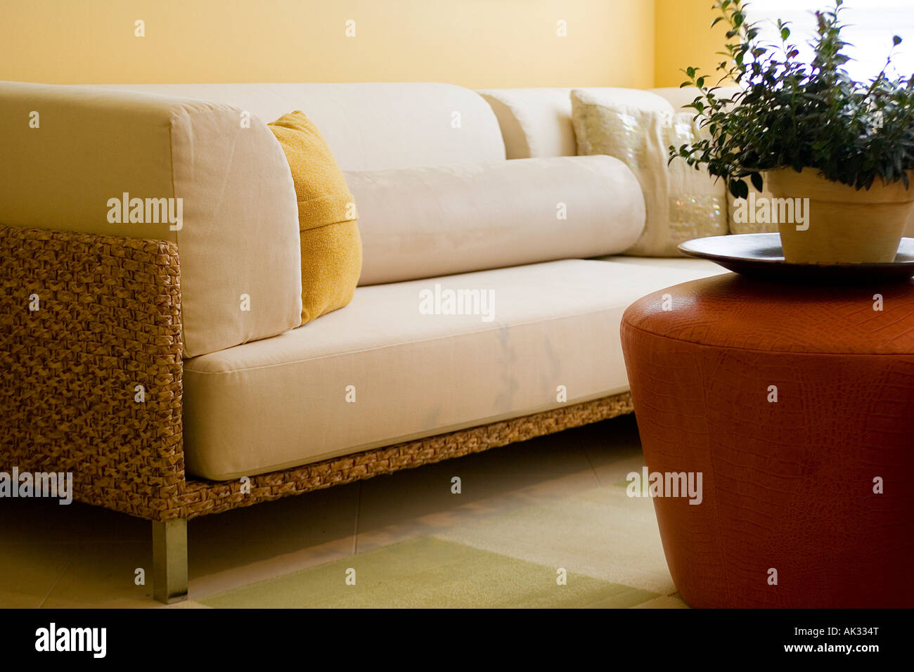 Detail of Contemporary Sofa in Living Room Stock Photo Alamy