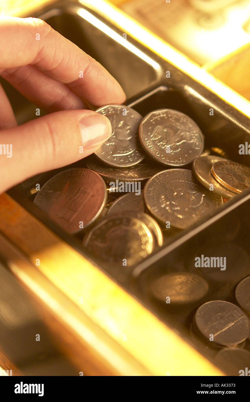 hand in register BE 2 Stock Photo Alamy