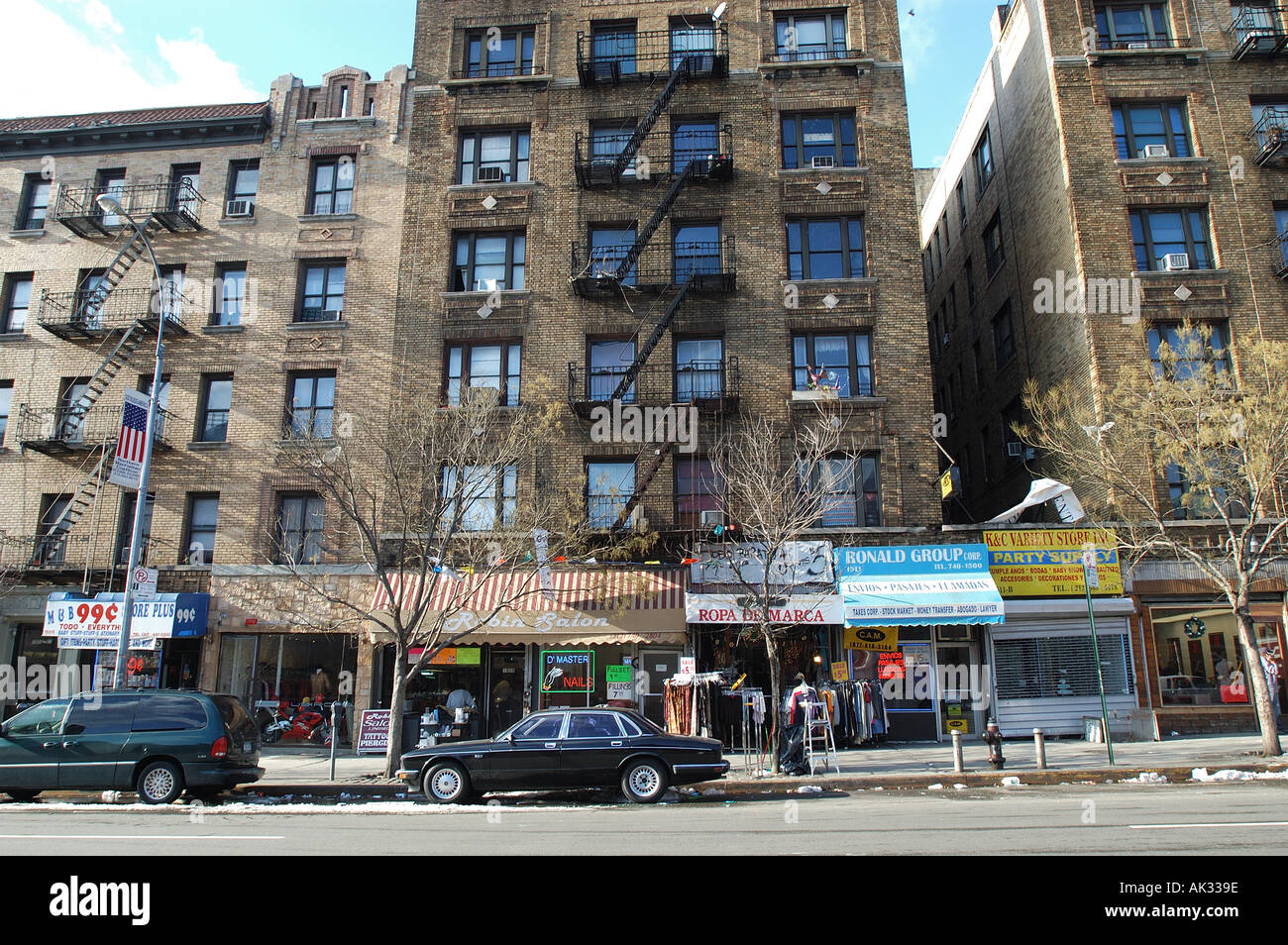 Manhattan NY Washington Heights Neighborhood Neighbourhood street Stock