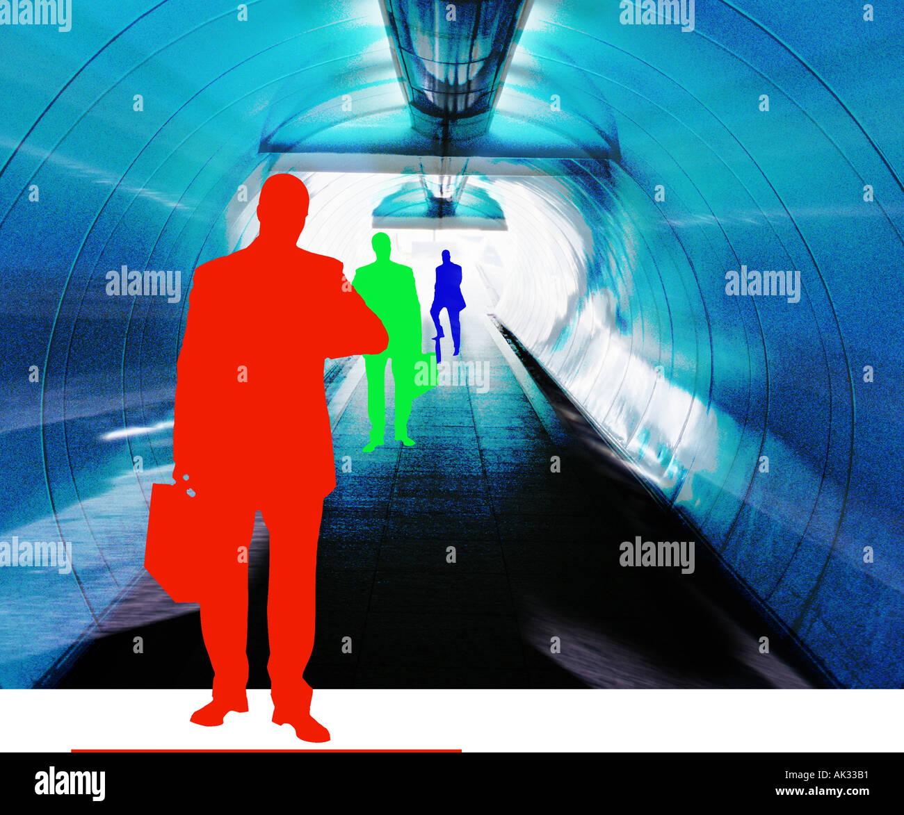 Silhouette worker tunnel hi-res stock photography and images - Alamy