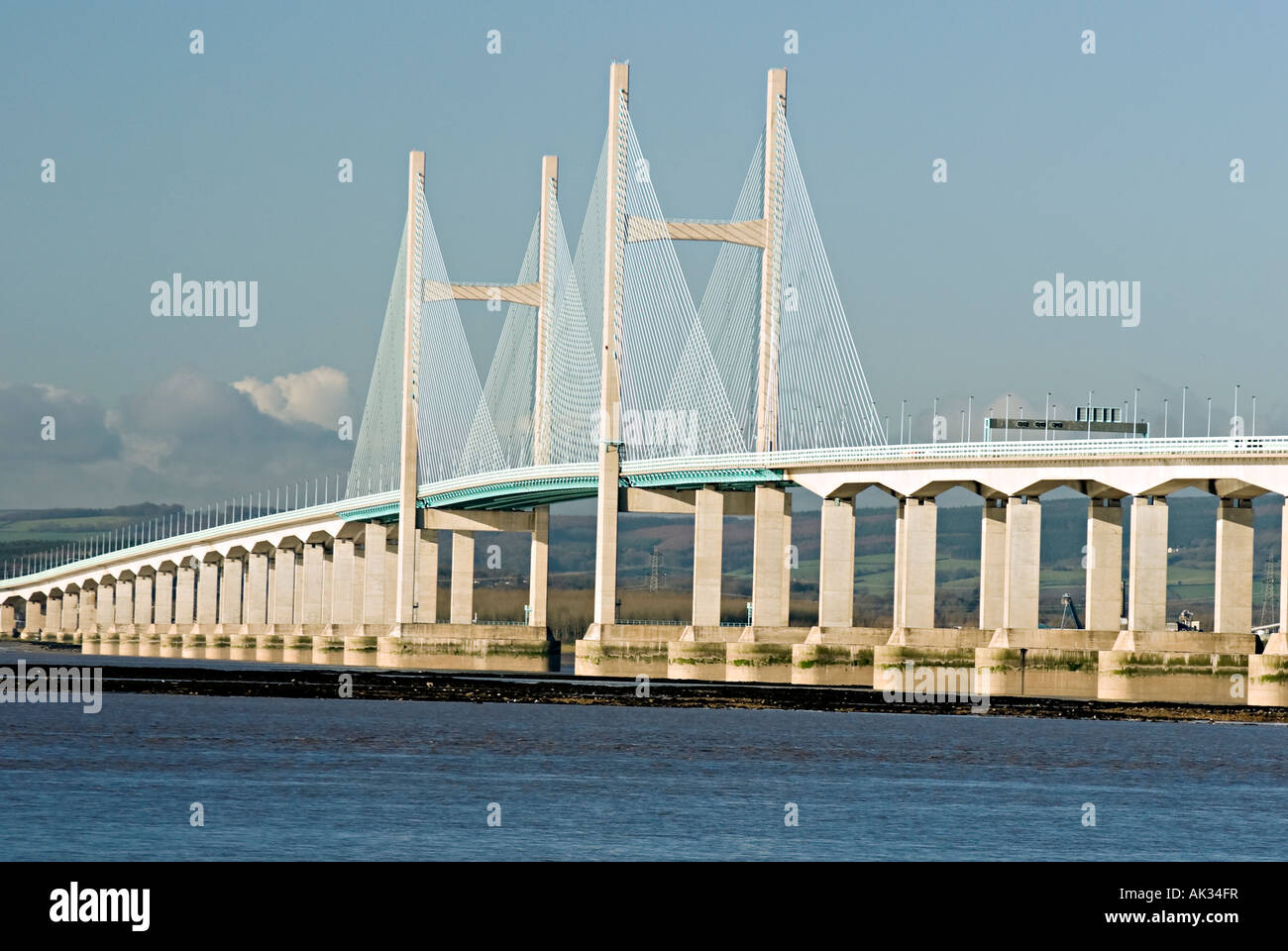 The severn bridge over the river seven estuary which carries the m4