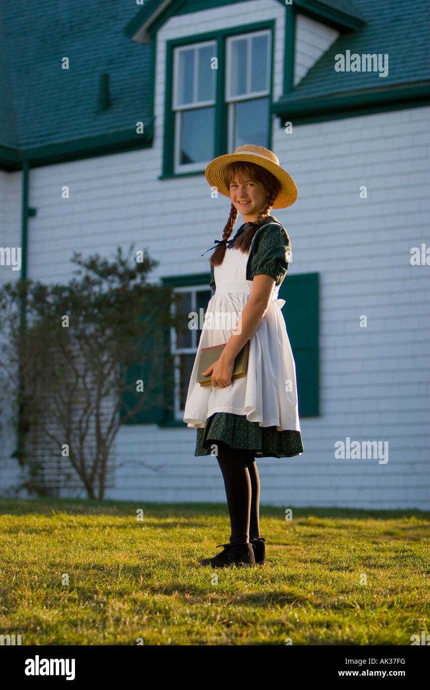 Young girl with hat and braids posing as Anne of Green Gables by the Green Gables home Cavendish Prince Edward Island Canada Stock Photo - Alamy Young girl with hat and braids posing as Anne of Green Gables by the Green Gables home Cavendish Prince Edward Island Canada Stock Photo - Alamy