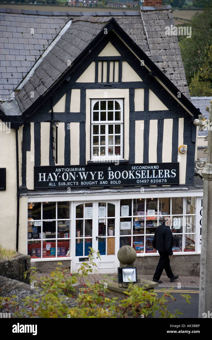 Bookshop Hay on Wye Stock Photo