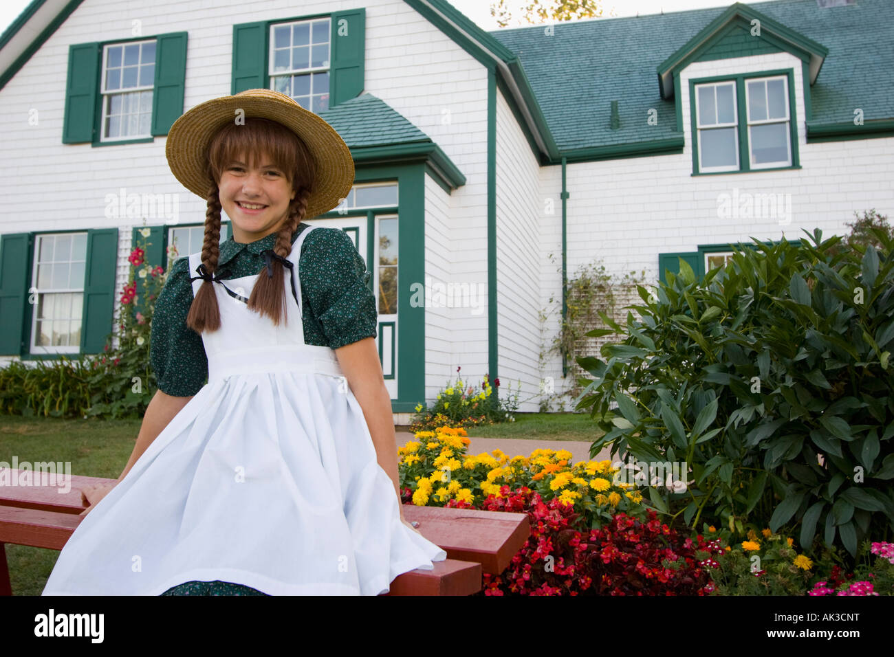 Young girl with hat and braids posing as Anne of Green Gables by the Green Gables home Cavendish Prince Edward Island Canada Stock Photo - Alamy Young girl with hat and braids posing as Anne of Green Gables by the Green Gables home Cavendish Prince Edward Island Canada Stock Photo - Alamy
