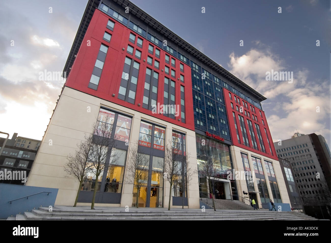 the front of the mailbox Birmingham with exclusive shops and home of the bbc birmingham Stock Photo