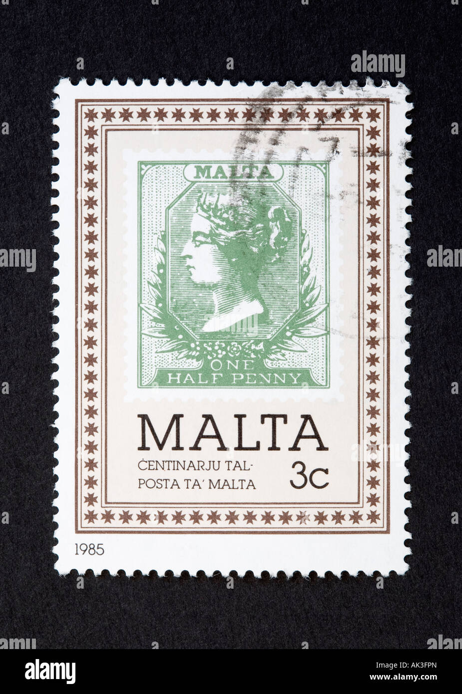 Maltese postage stamp Stock Photo