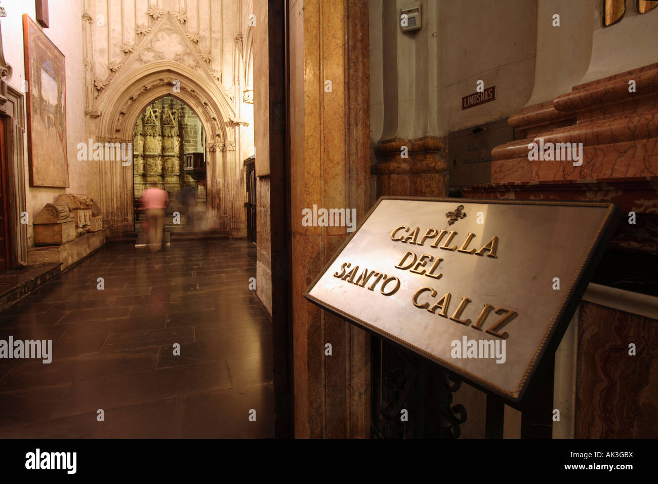 The Saint Chalice chapel, Saint Mary's Basilica, Valencia, Spain Stock Photo
