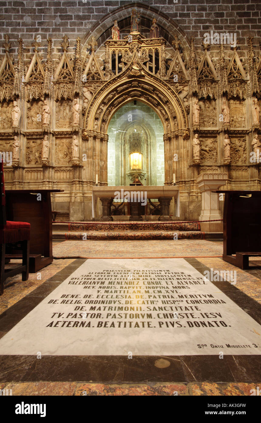 The Saint Chalice chapel, Saint Mary's Basilica, Valencia, Spain Stock Photo