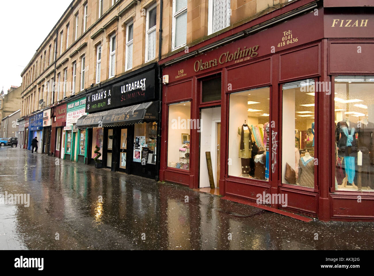 pollokshields shopping area in glasgow the main asian shopping area in