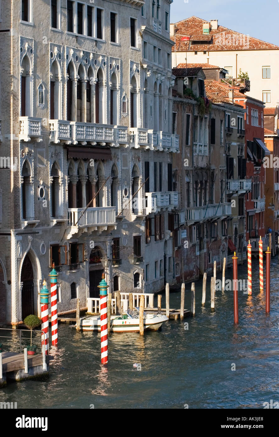 Grand Canal Venice with palazzos and domes of Grand Canal Venice near