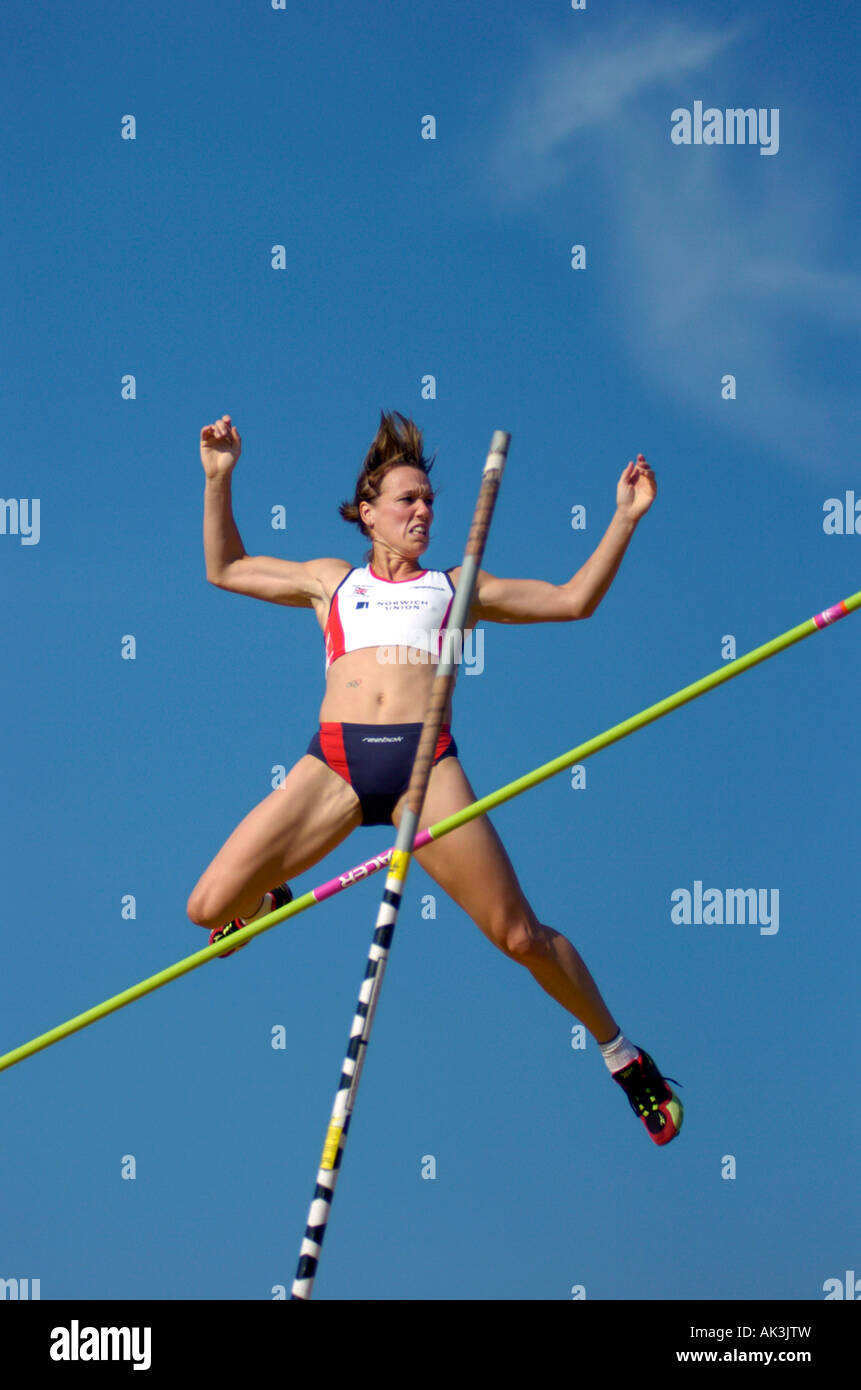 Female athlete in pole vault hires stock photography and images Alamy
