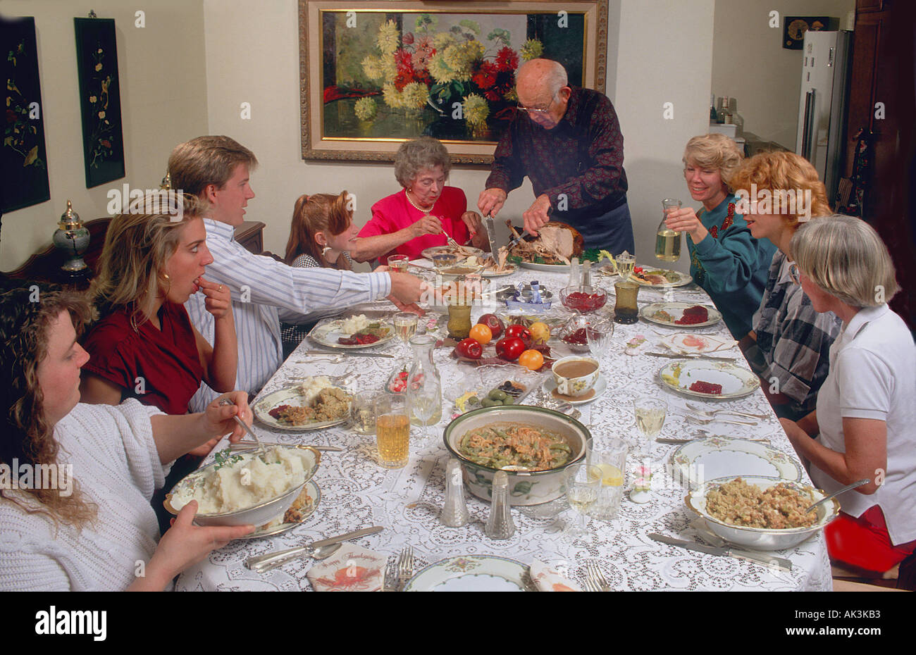 Three generations gather for Thanksgiving dinner in Laguna Niguel ...