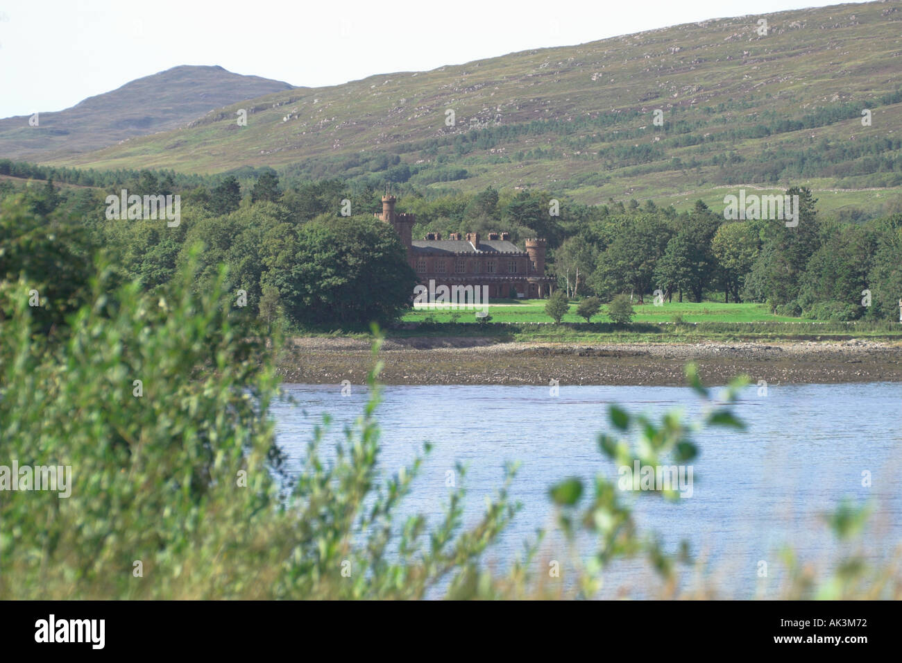 Isolated Castle on the Island of Rum Stock Photo Alamy