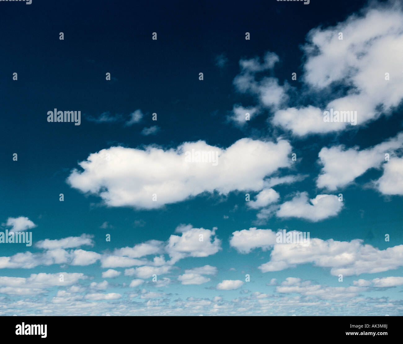 Blue sky & white clouds. Stock Photo