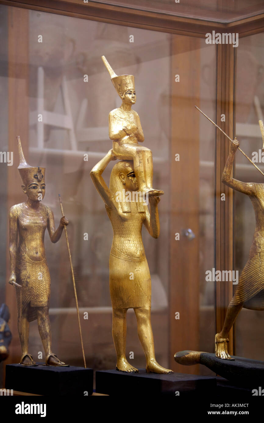 Ancient Egyptian wooden sculpture statue of the Egyptian King and