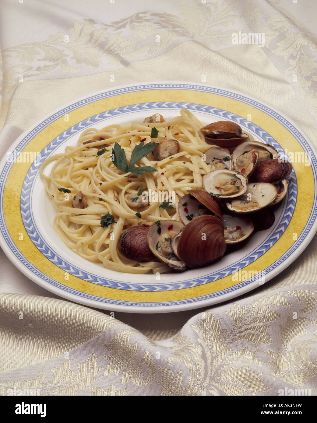 pasta clams Stock Photo
