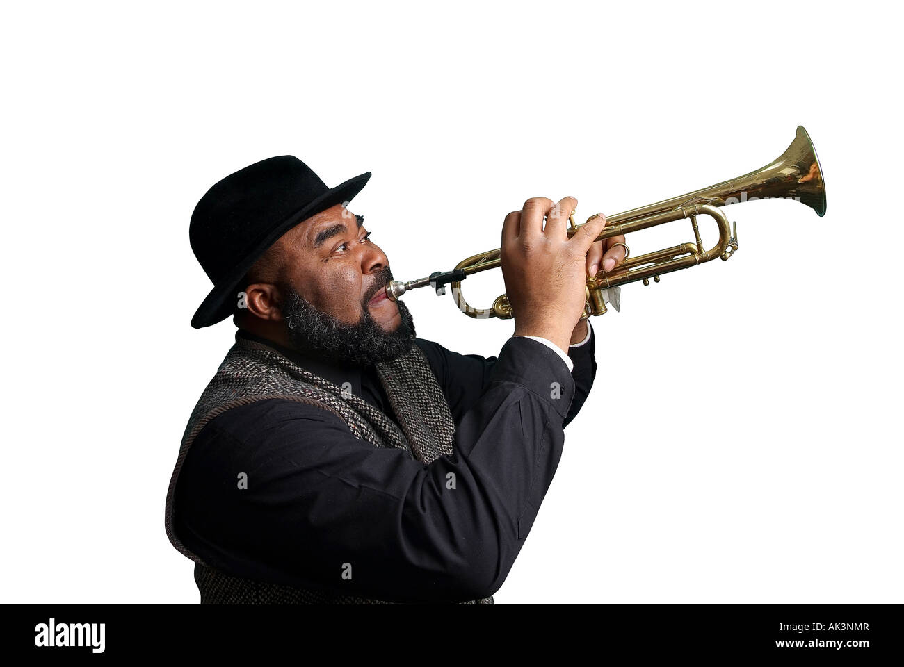 jazz horn musician Stock Photo