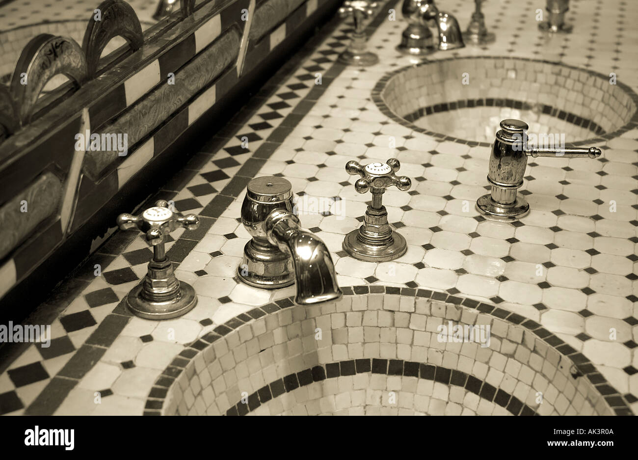 Ornate mosaic tiles in a hotel bathroom Stock Photo - Alamy