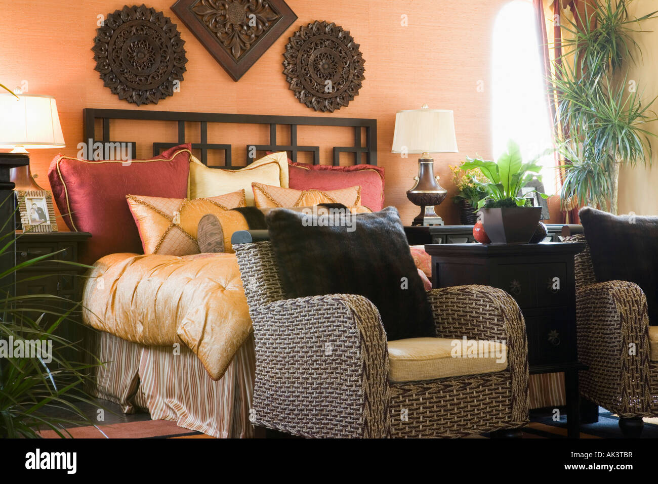 Armchairs in Bedroom Stock Photo Alamy