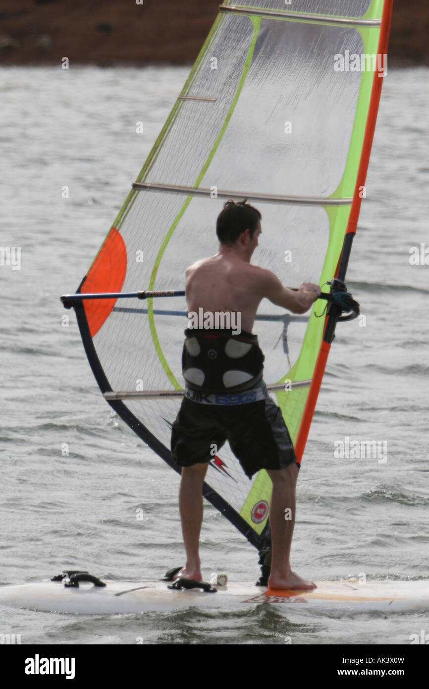 windsurfing in costa rica lake arenal Stock Photo Alamy