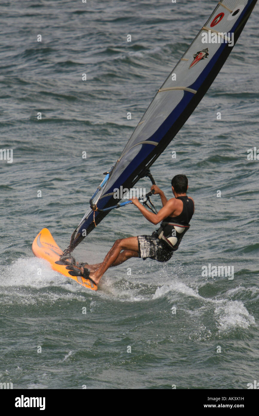 windsurfing in costa rica lake arenal Stock Photo Alamy