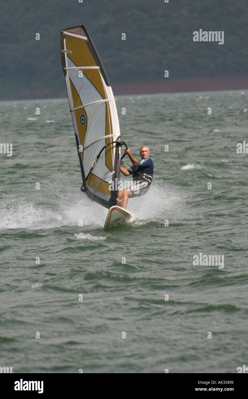 windsurfing in costa rica lake arenal Stock Photo Alamy