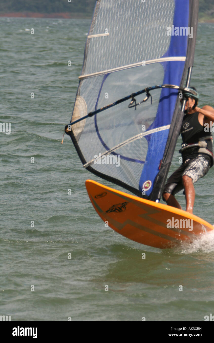windsurfing in costa rica lake arenal Stock Photo Alamy