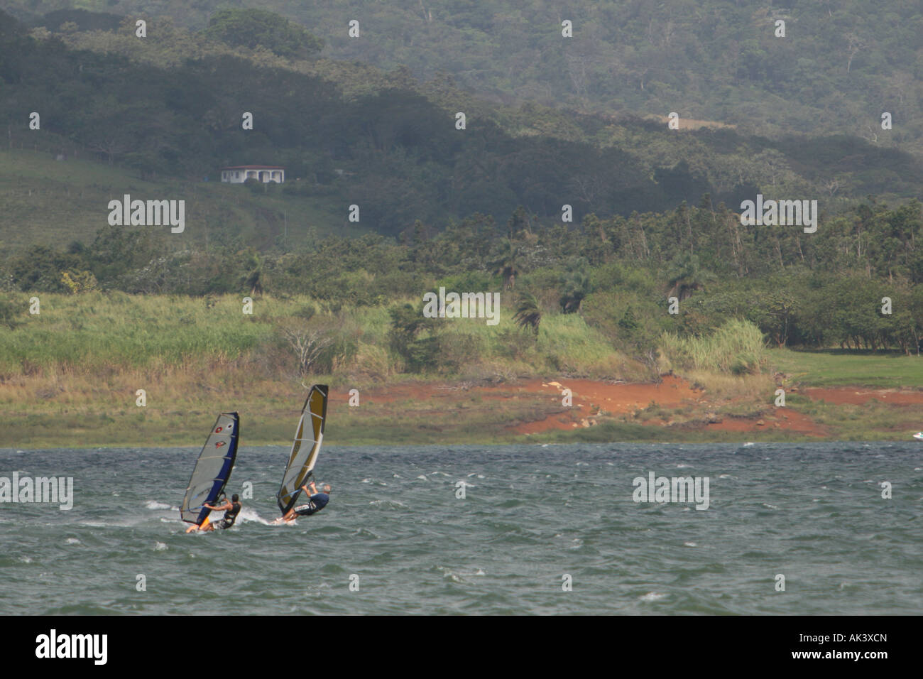 windsurfing in costa rica lake arenal Stock Photo Alamy