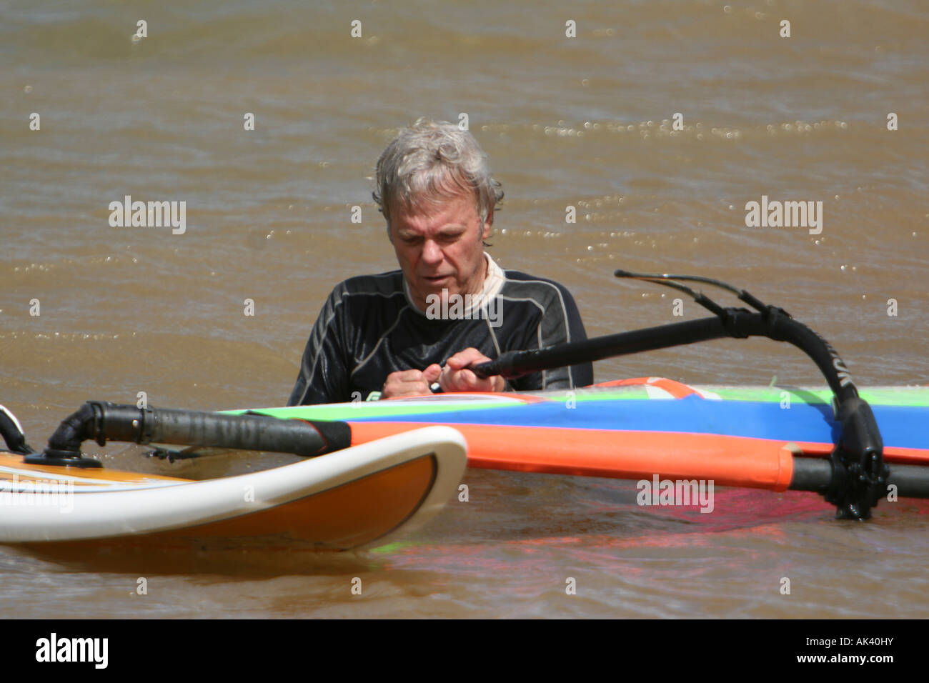windsurfing in costa rica lake arenal Stock Photo Alamy