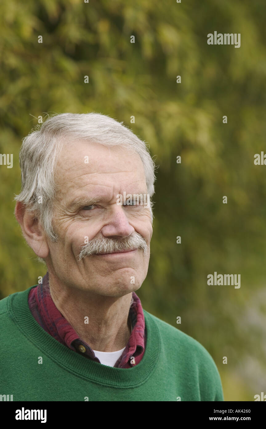 Portrait of a senior man outdoors Stock Photo
