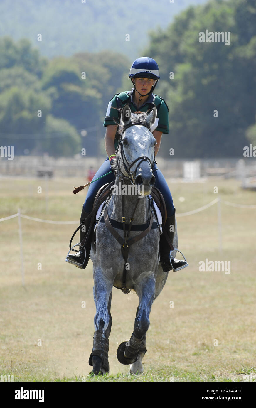 Three day event rider taking part in the European Championships at Pratoni Italy Stock Photo