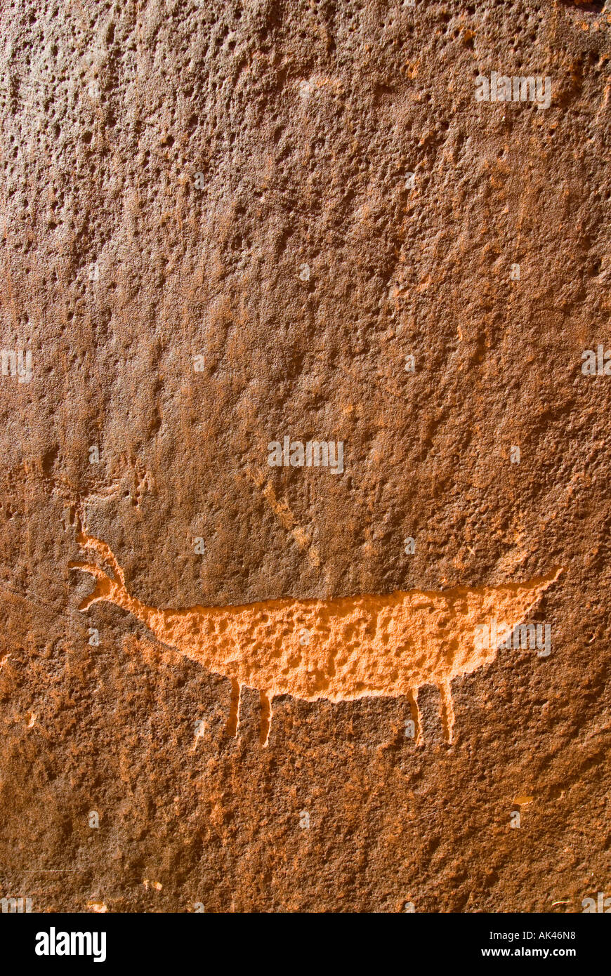 ARIZONA GLEN CANYON Dam NATIONAL RECREATION AREA Colorado river Rock art of the Anazazi Indians Stock Photo
