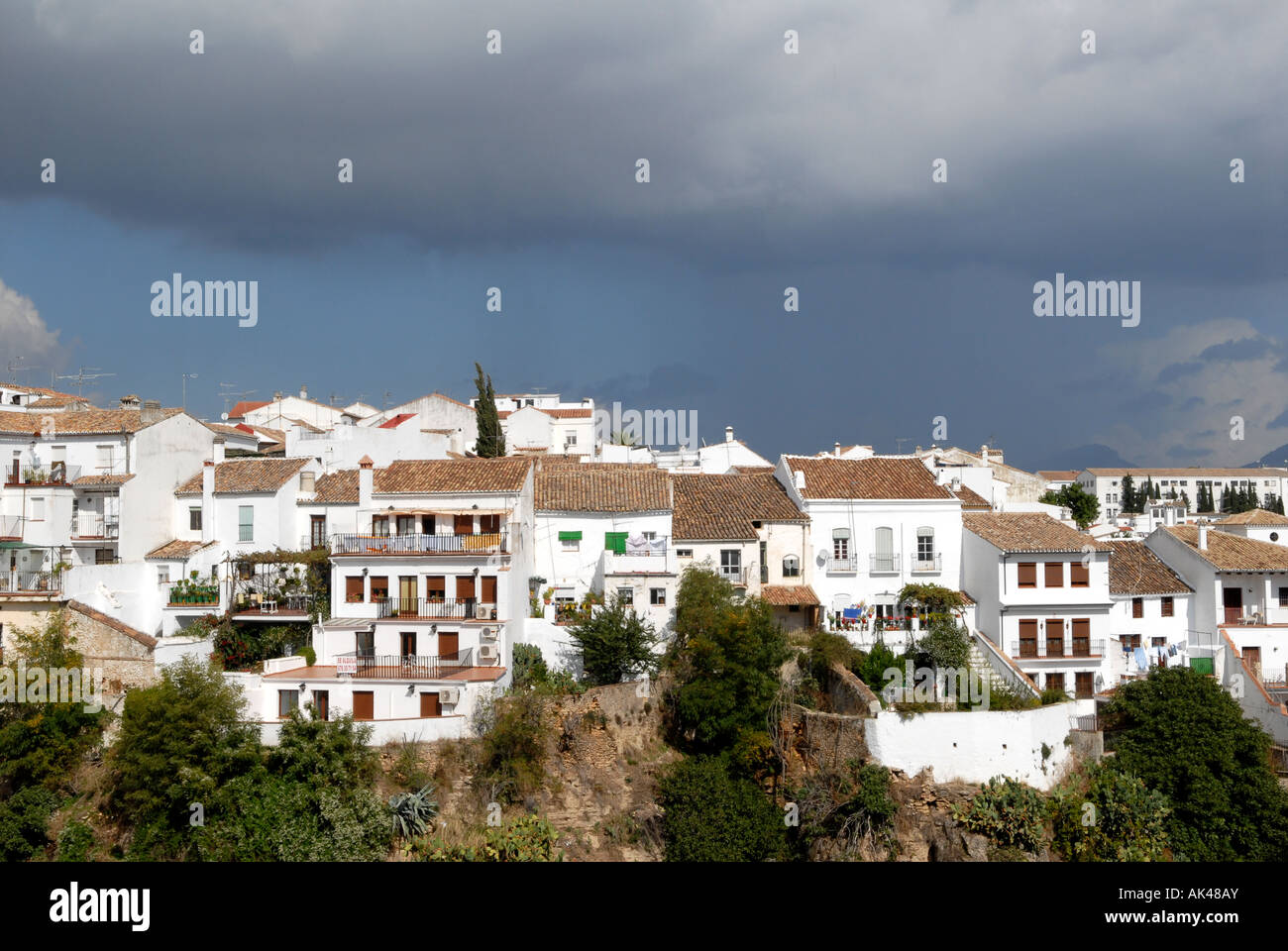 Storm clouds Ronda Andalucia Spain Stock Photo