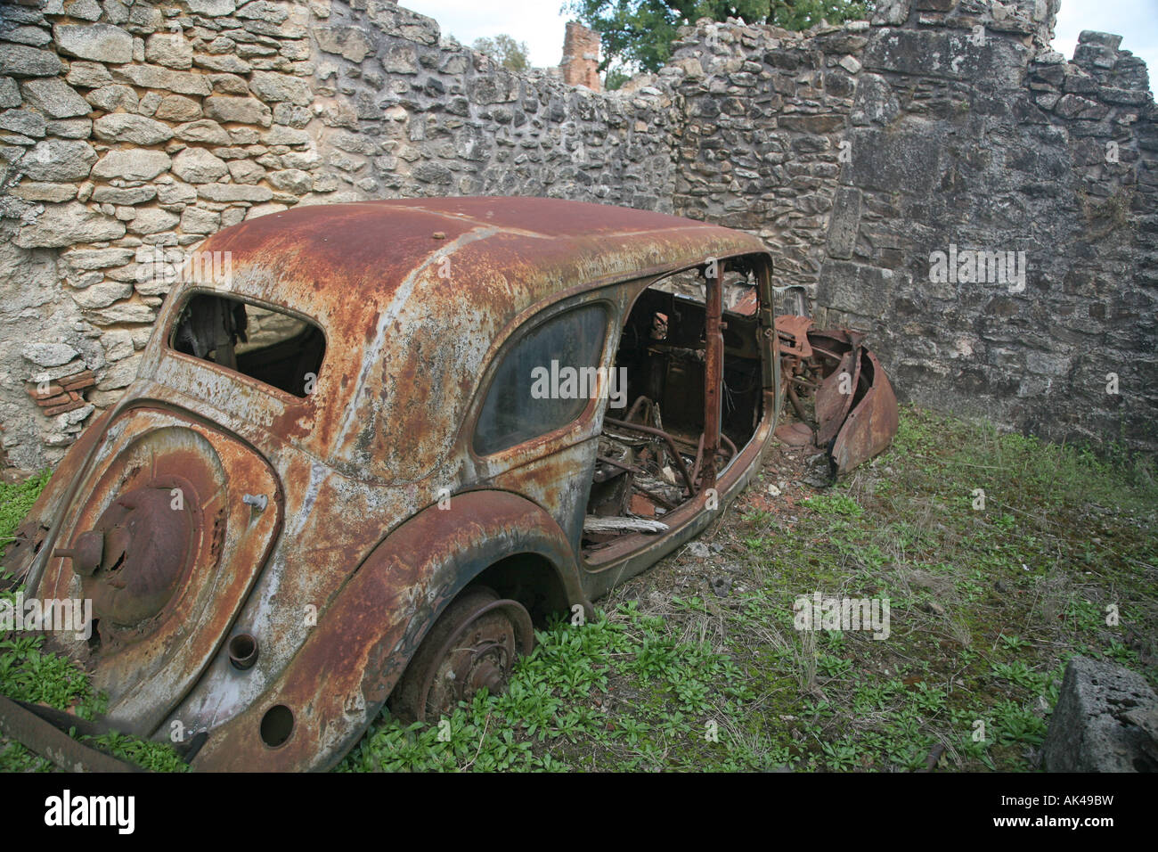 Oradour-sur-Glane was a village in France destroyed on 10 June 1944 Stock Photo