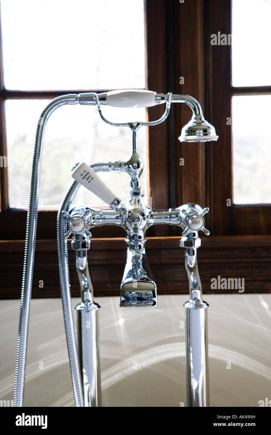 Vintage Faucet and Bathtub Stock Photo Alamy