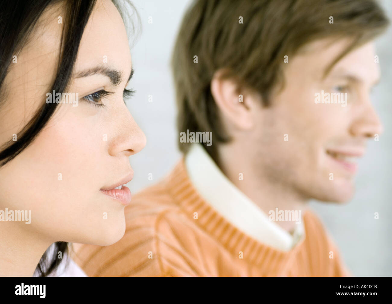Couple, closeup, side view Stock Photo Alamy