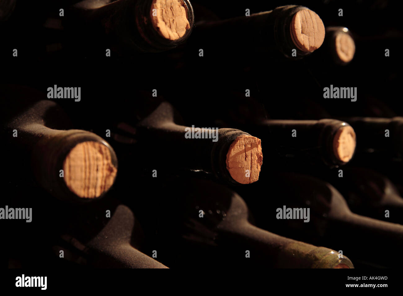 Row wine bottles home hi-res stock photography and images - Alamy